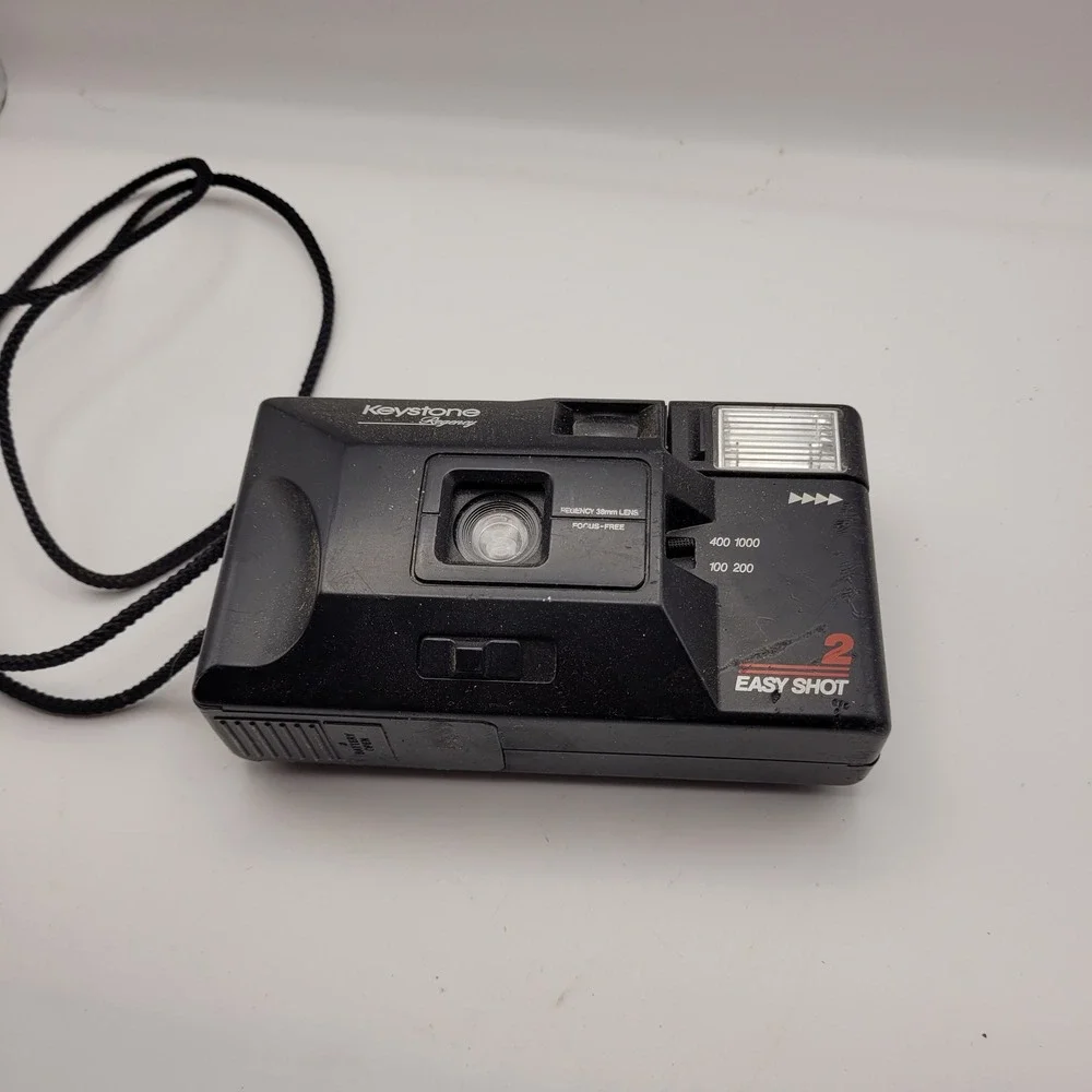 Keystone Regency Easy Shot 2 35mm Film Camera Focus Free 38mm Lens Black Vintage